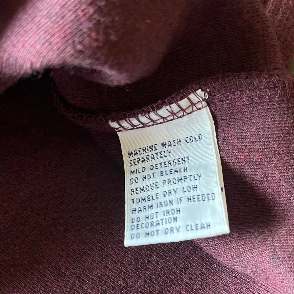 Polo‎ Ralph Lauren Men’s Burgundy Quarter-Zip Sweatshirt Size XL.